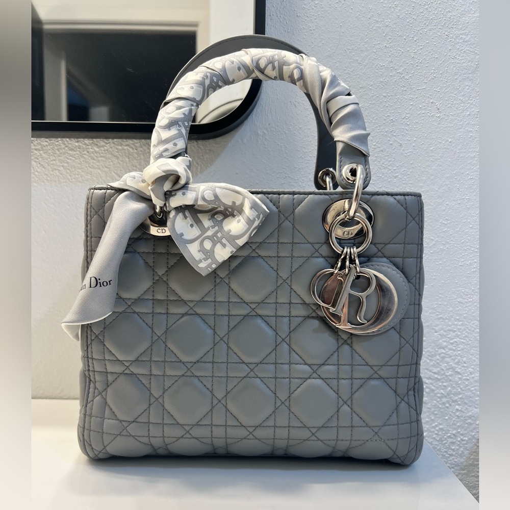 Lady Dior Grey Bag